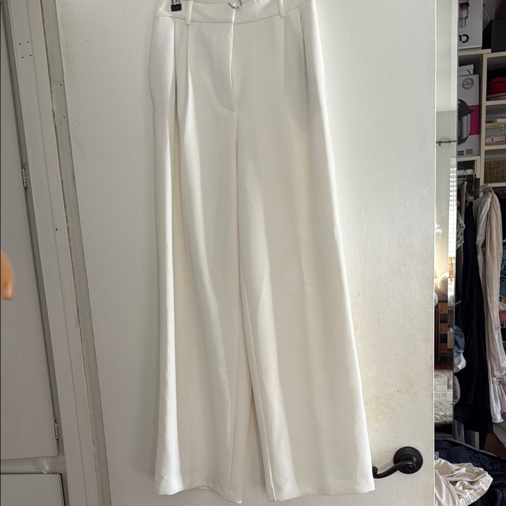 NWT Zara white high waisted pant